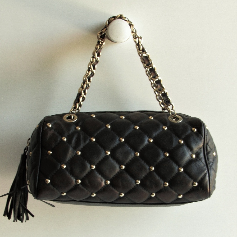 CLAUDIA FIRENZE New Bronze Quilted Leather Satchel